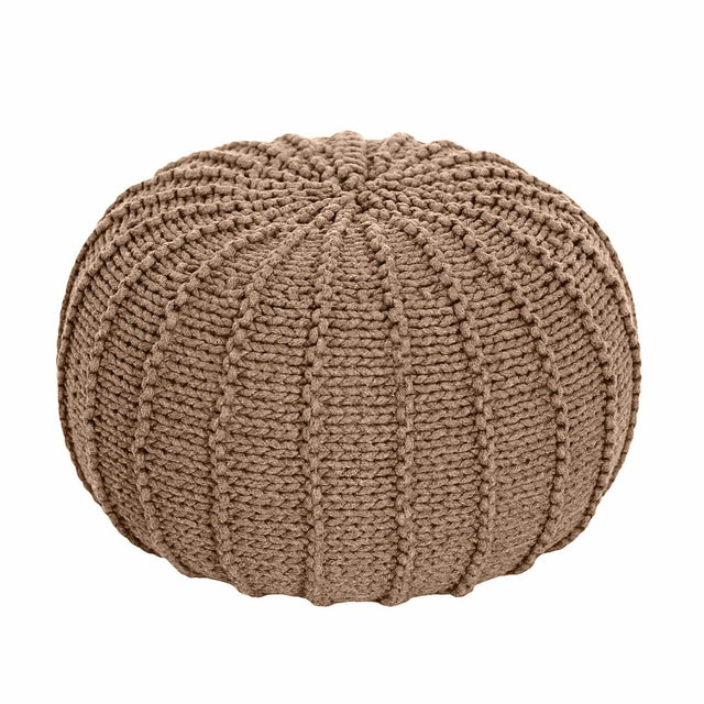 Zuri House Knitted Pouffe - Toffee