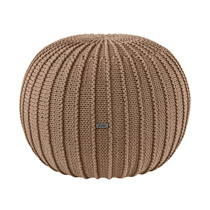 Zuri House Knitted Pouffe - Toffee