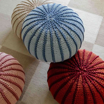 Zuri House Knitted Pouffe Ziggy - Baby Blue