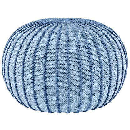Zuri House Knitted Pouffe Ziggy - Baby Blue