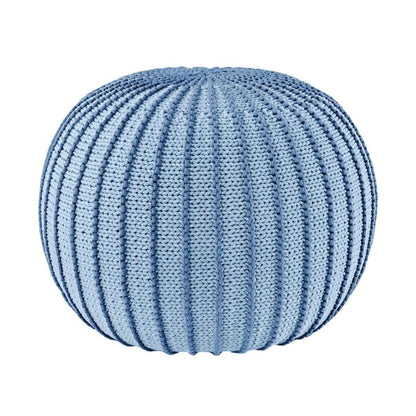 Zuri House Knitted Pouffe Ziggy - Baby Blue