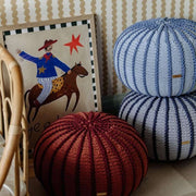 Zuri House Knitted Pouffe Ziggy - Baby Blue