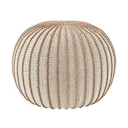 Zuri House Knitted Pouffe Ziggy - Beige