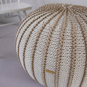 Zuri House Knitted Pouffe Ziggy - Beige
