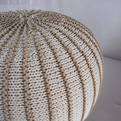 Zuri House Knitted Pouffe Ziggy - Beige