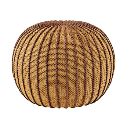 Zuri House Knitted Pouffe Ziggy - Cinnamon