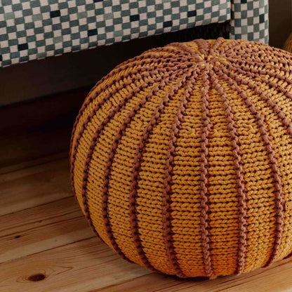 Zuri House Knitted Pouffe Ziggy - Cinnamon