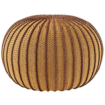 Zuri House Knitted Pouffe Ziggy - Cinnamon