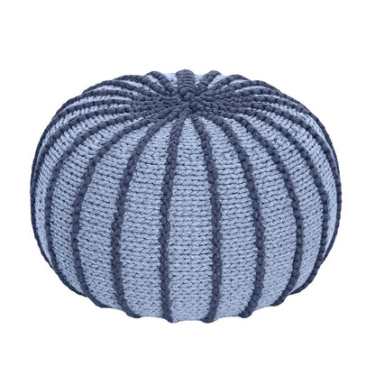 Zuri House Knitted Pouffe Ziggy - Denim Blue