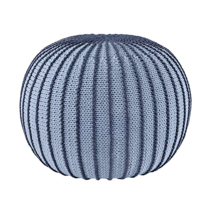 Zuri House Knitted Pouffe Ziggy - Denim Blue