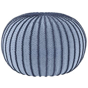 Zuri House Knitted Pouffe Ziggy - Denim Blue
