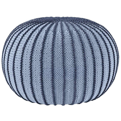 Zuri House Knitted Pouffe Ziggy - Denim Blue