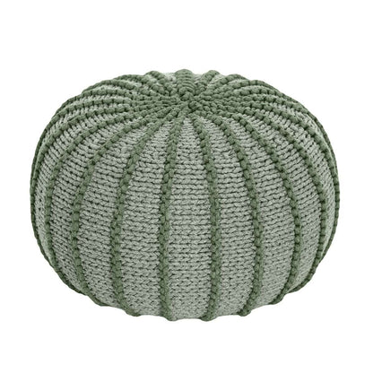 Zuri House Knitted Pouffe Ziggy - Light Olive