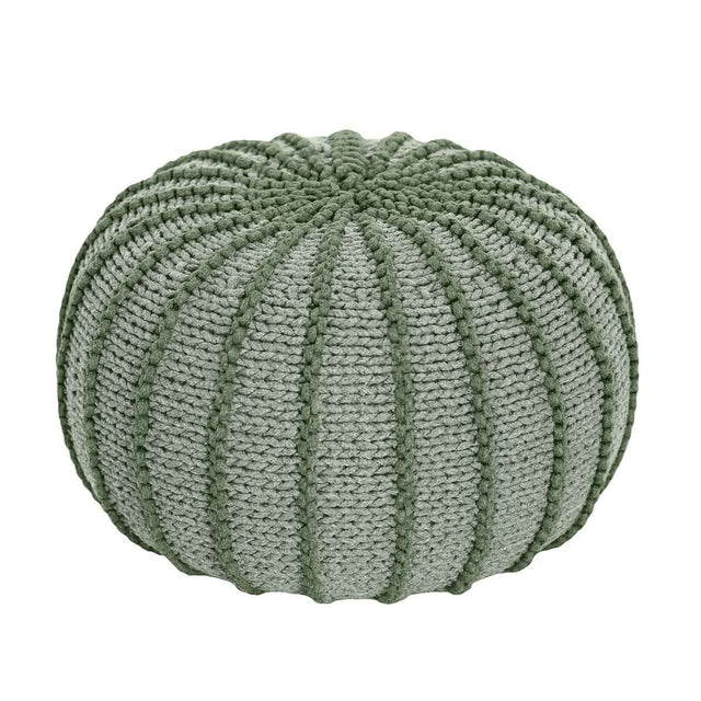 Zuri House Knitted Pouffe Ziggy - Light Olive
