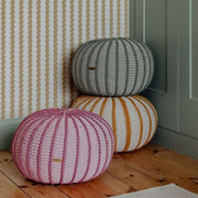Zuri House Knitted Pouffe Ziggy - Light Olive