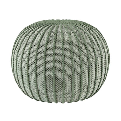 Zuri House Knitted Pouffe Ziggy - Light Olive
