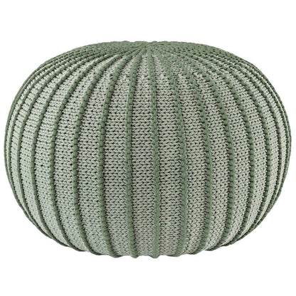 Zuri House Knitted Pouffe Ziggy - Light Olive