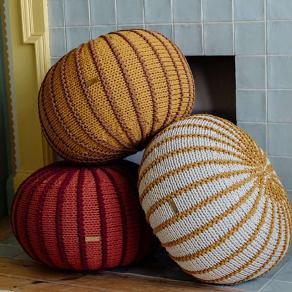 Zuri House Knitted Pouffe Ziggy - Mustard