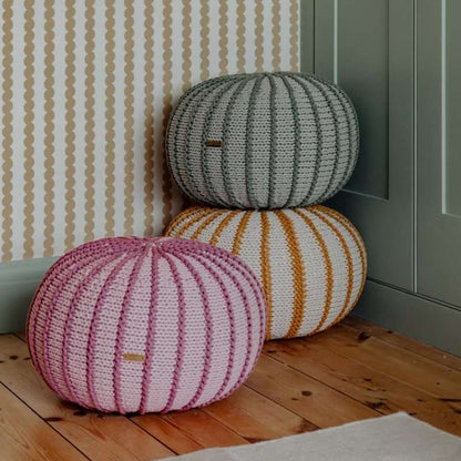 Zuri House Knitted Pouffe Ziggy - Powder Pink