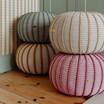 Zuri House Knitted Pouffe Ziggy - Powder Pink