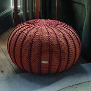 Zuri House Knitted Pouffe Ziggy - Terracotta