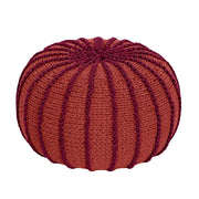 Zuri House Knitted Pouffe Ziggy - Terracotta