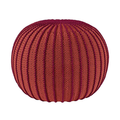 Zuri House Knitted Pouffe Ziggy - Terracotta
