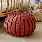 Zuri House Knitted Pouffe Ziggy - Terracotta
