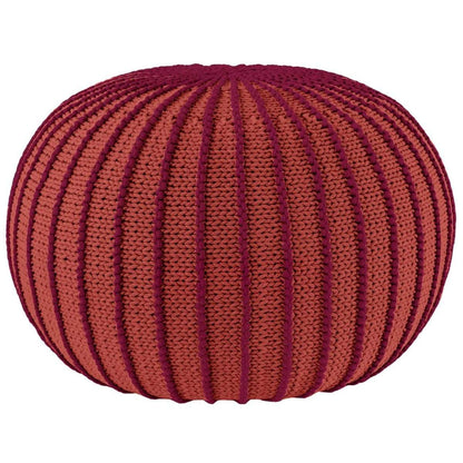 Zuri House Knitted Pouffe Ziggy - Terracotta