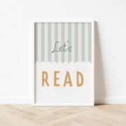 Autumns Corner Let's Read Art Print - Stripy Edition