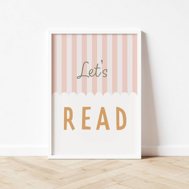 Autumns Corner Let's Read Art Print - Stripy Edition
