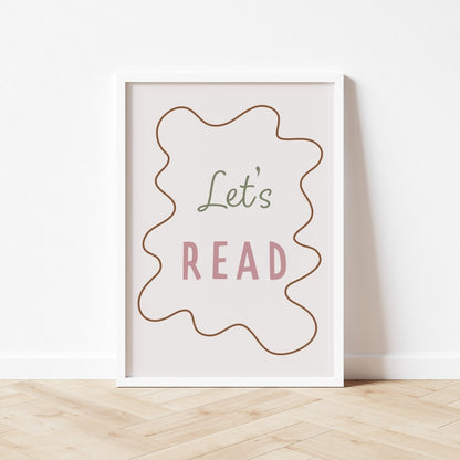 Autumns Corner Let's Read Art Print - Wavy Edition