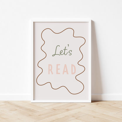 Autumns Corner Let's Read Art Print - Wavy Edition