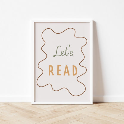 Autumns Corner Let's Read Art Print - Wavy Edition