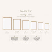Lion & The Pear Artist Typography Print