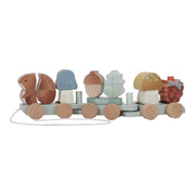 Little Dutch Squirrel Wooden Stacking Train - Forest Friends