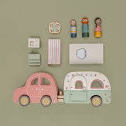Little Dutch Wooden Toy Car & Caravan