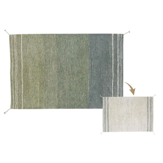 Lorena Canals Reversible Washable Rug Twin - Vintage Blue