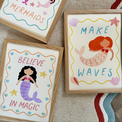 Kid of the Village Believe In Magic Mermaid Fine Art Print