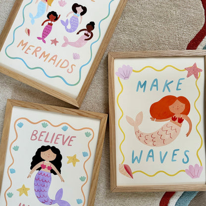 Kid of the Village Believe In Magic Mermaid Fine Art Print