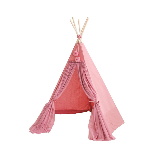 MiniCamp Fairy Teepee Play Tent With Tulle - Rose