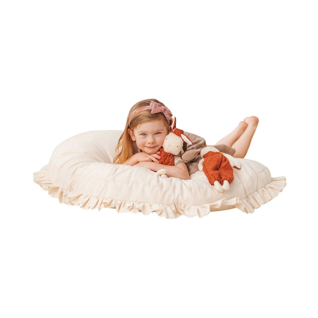 MiniCamp Ruffle Floor Cushion - Ecru