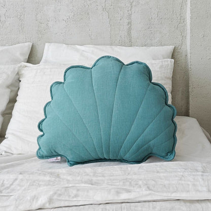 Minicamp Linen Seashell Cushion - Mint