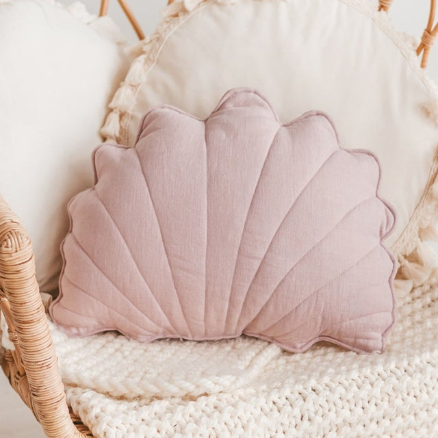 MiniCamp Linen Seashell Cushion - Pink
