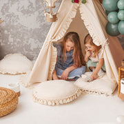 MiniCamp Tassel Throw Cushion - Ecru