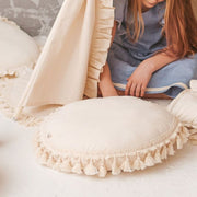 MiniCamp Tassel Throw Cushion - Ecru