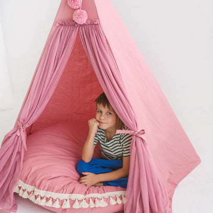 MiniCamp Fairy Teepee Play Tent With Tulle - Rose