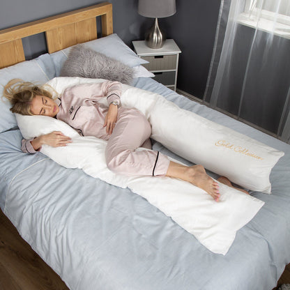 CuddleCo Mother&Baby Organic Cotton 12ft Deluxe Body and Baby Support Pillow