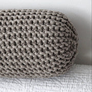 Zuri House Knitted Bolster Cushion - Mocha