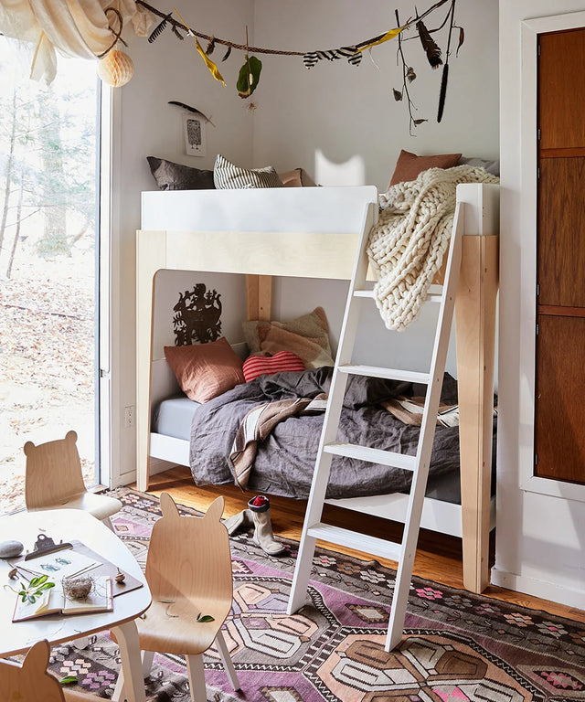 Oeuf NYC Perch Bunk Bed - White/Birch
